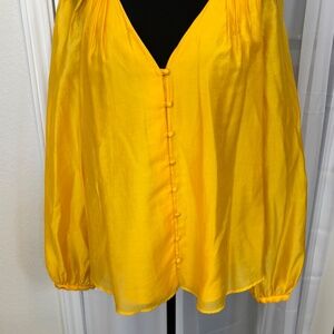 Antonio Melani Fatima V-Neck Button Front Long Sleeve Blouse